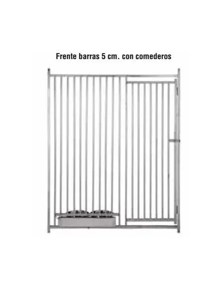 Frente de barras 5cm con comederos para boxes Frente de barras 5cm con comederos para boxes