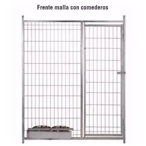 Frente malla con comederos para boxes