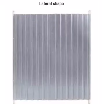 Lateral de chapa para boxes para perrros