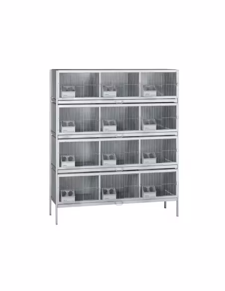 Conjunto Pelechero para palomos de 4 pisos y 12 departamentos